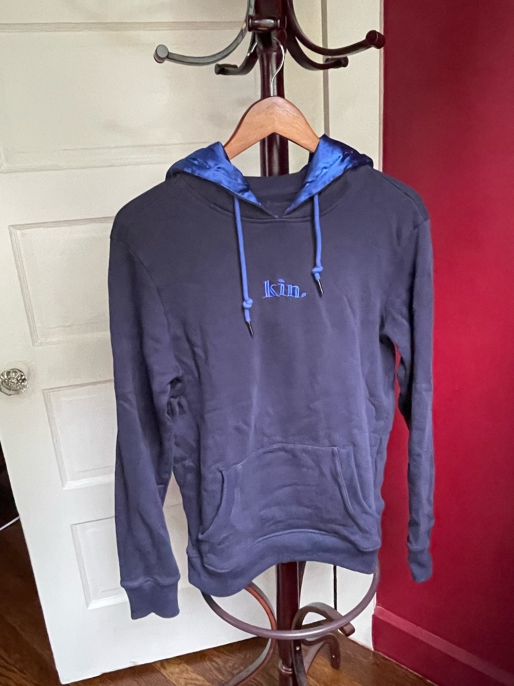 Kin Navy Women’s Satin Lined Hoodie
